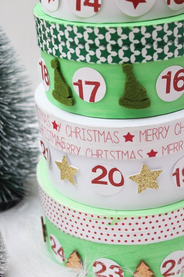 DIY-Adventskalender aus Geschenkeboxen 