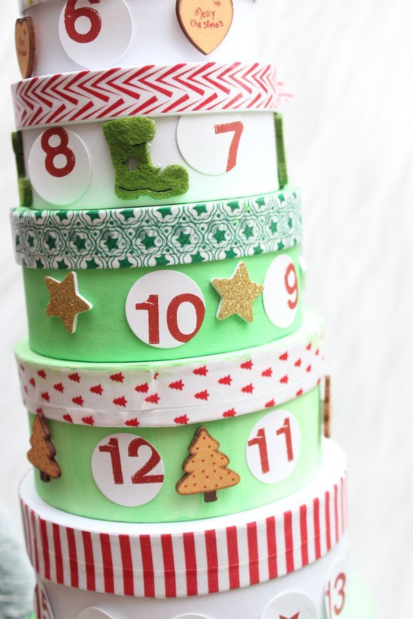DIY-Adventskalender aus Geschenkeboxen 
